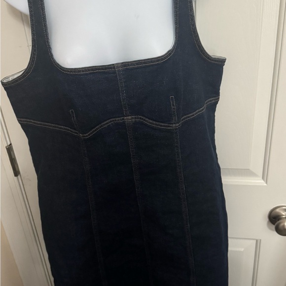 Elegant Dark Blue Denim Dress XL NWT NEW - Picture 4 of 11